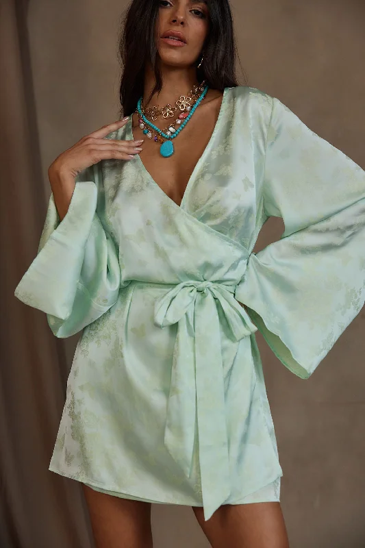 Sales For Clothes Gold Standard Sage Jacquard Dress