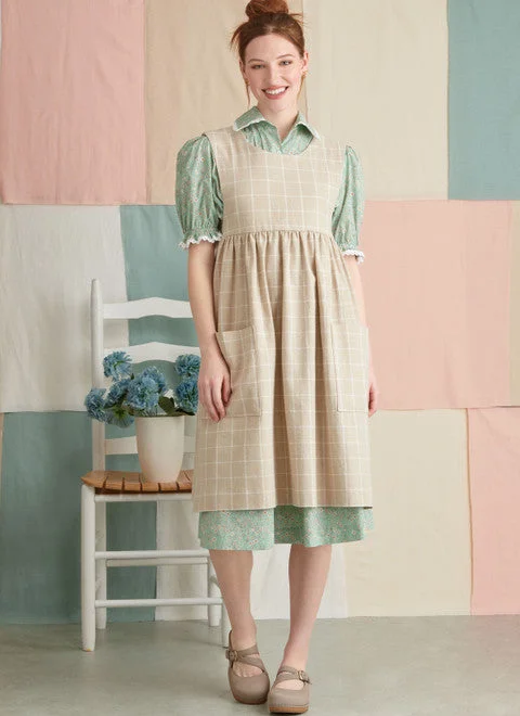Women's Clothing And Garments Sets Simplicity Dress & Pinafore Apron S9835