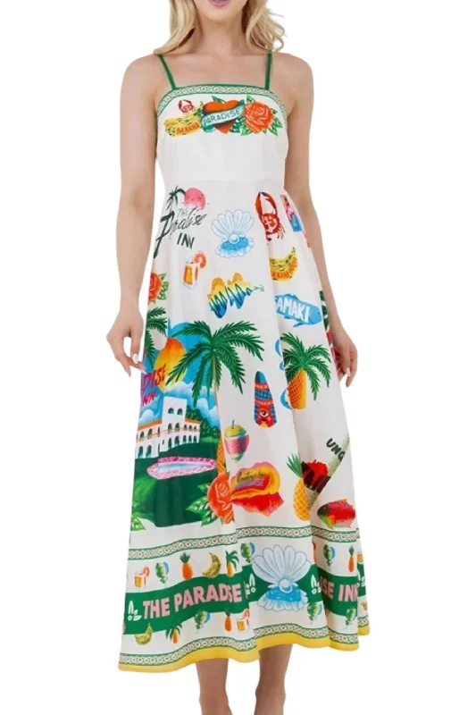 Women's Evening Clothing This Is Paradise Dress In White
