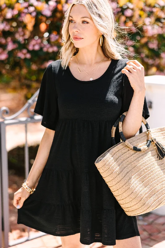 Classic Clothes For Women All In The Details Black Babydoll Dress