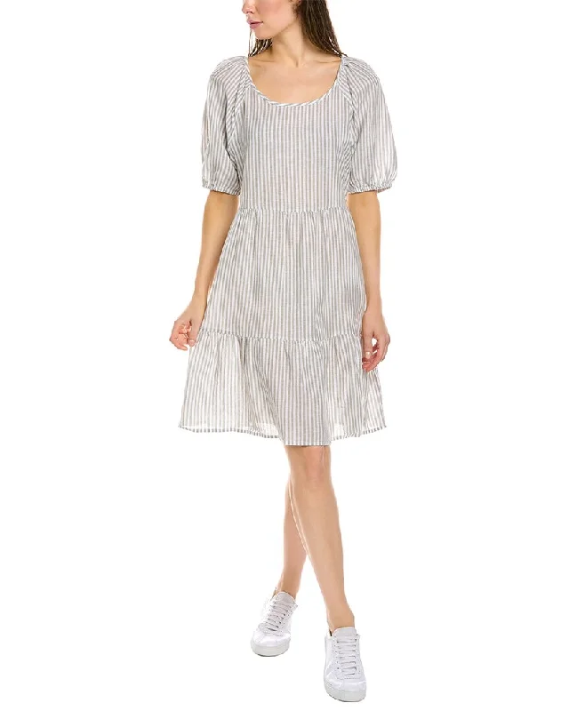 Women's Elegant Clothes Beachlunchlounge Luca Linen-Blend A-Line Dress
