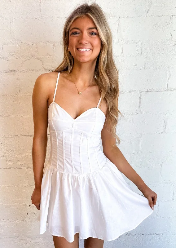 Versatile Women's Fashion Ballet Blanc Dress