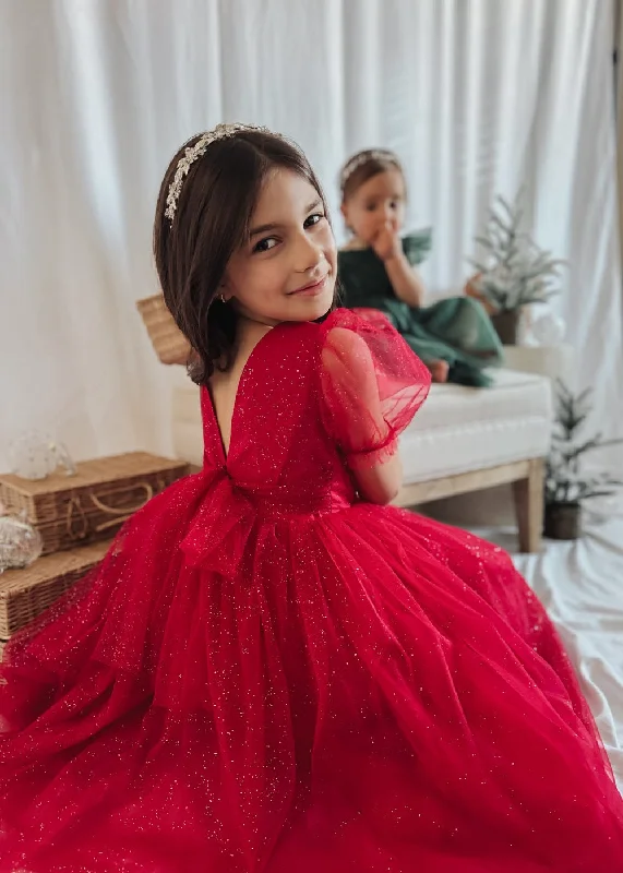 Women's Casual Clothing For Lounging Nina Red Sparkle Christmas Dress
