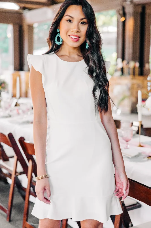 Outfits Ideas All My Life White Ruffled Dress