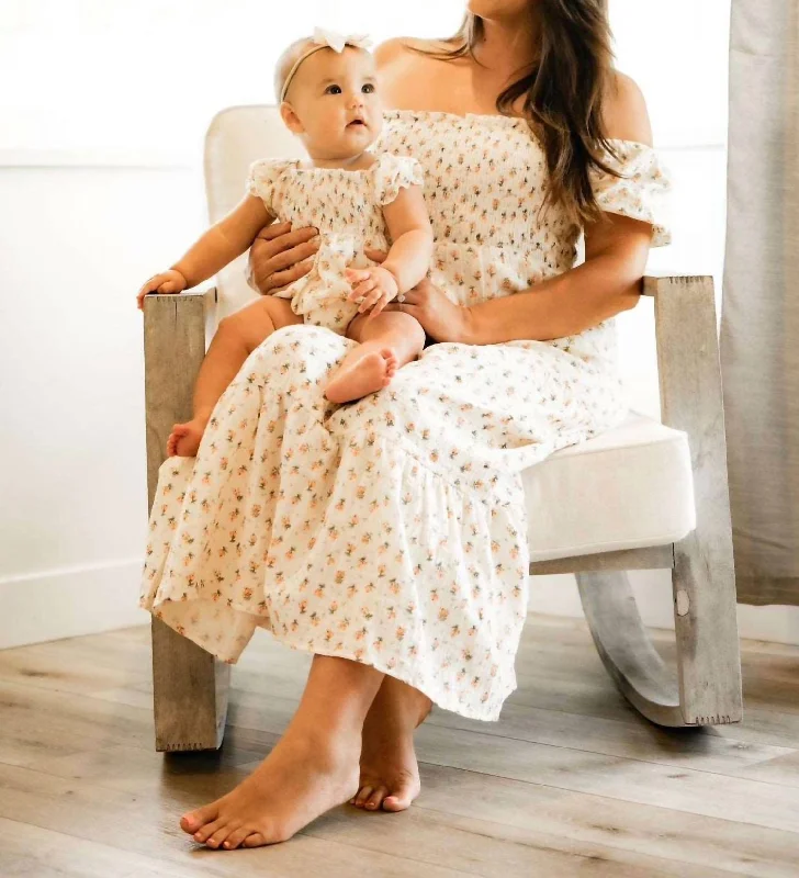 Women Wear Boutique Women's Muslin Puff Sleeve Dress In Cream