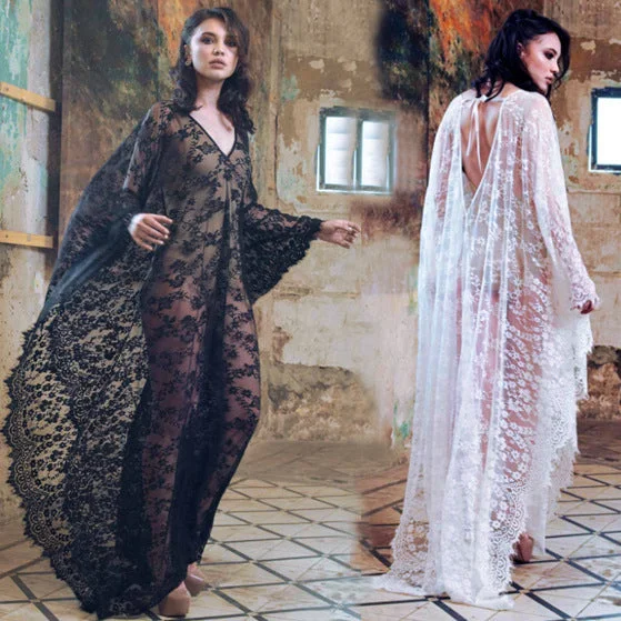 Elegant Clothing For Women Cross-Border Women'S Amazon Plus Size Robe Loose Lace Long Skirt Vacation Beach Clothes Blouse Dress Women Elegant Clothing For Women Cross-Border Women'S Amazon Plus Size Robe Loose Lace Long Skirt Vacation Beach Clothes Blouse Dress Women