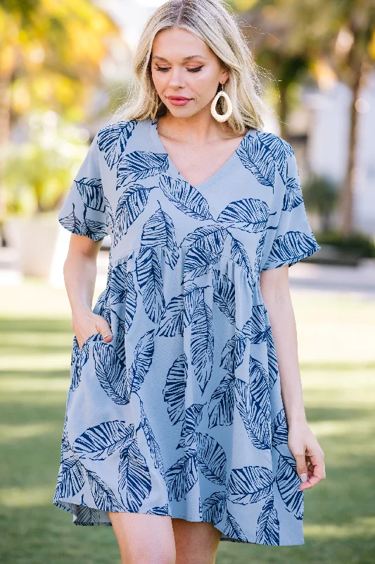 Street Style Fashion Cherish You Denim Blue Babydoll Dress