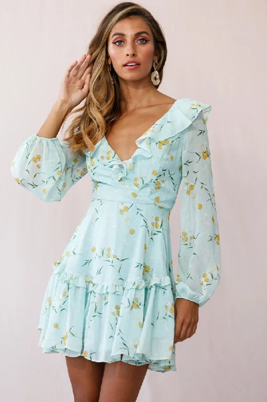 Women's Comfortable Lounge Outfit Brentwood Lace Up Babydoll Dress Green