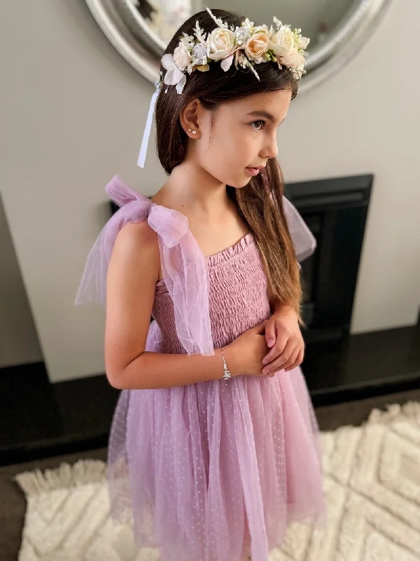 Versatile Outfits Poppy Lilac Swiss Dot Dress
