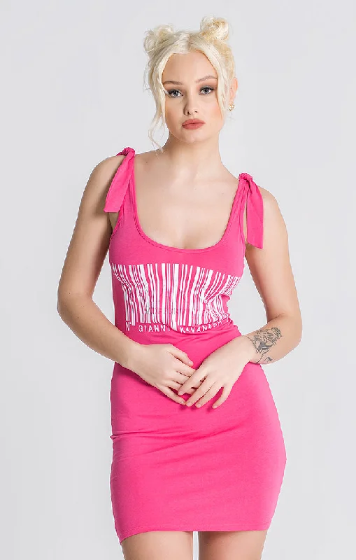 Comfortable Women's Outfits Pink Signs Dress