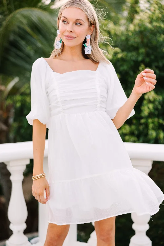 Evening Elegance Say I Do White Babydoll Dress
