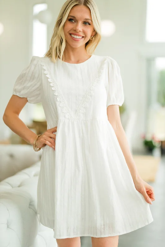 Women's Seasonal Clothing Make It Easy White Babydoll Dress