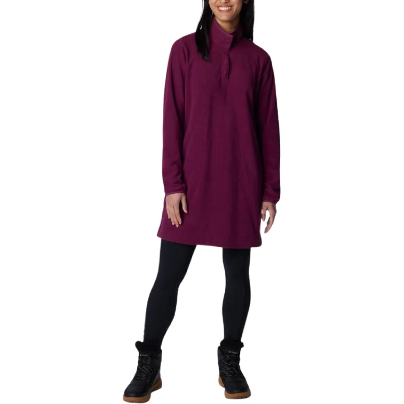 Sustainable Women's Clothing Columbia Women's Anytime Fleece Dress - Marionberry FINAL SALE Sustainable Women's Clothing Columbia Women's Anytime Fleece Dress - Marionberry FINAL SALE