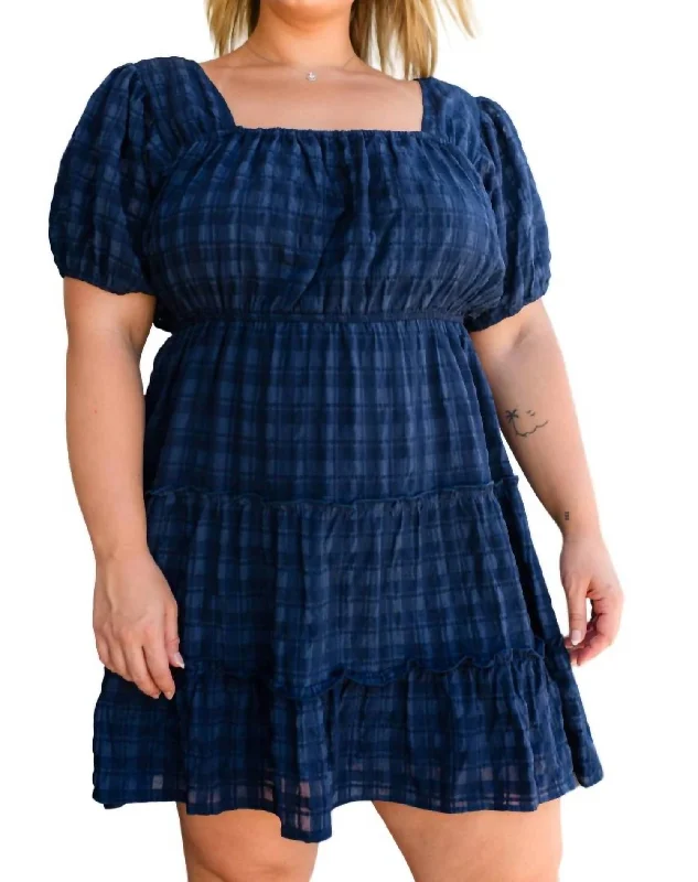 Women's Relaxed Clothes Little Miss Can't Be Wrong Dress In Navy