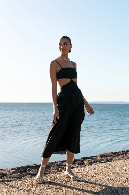 Relaxed Fashion Mina Cut Out Dress - Black
