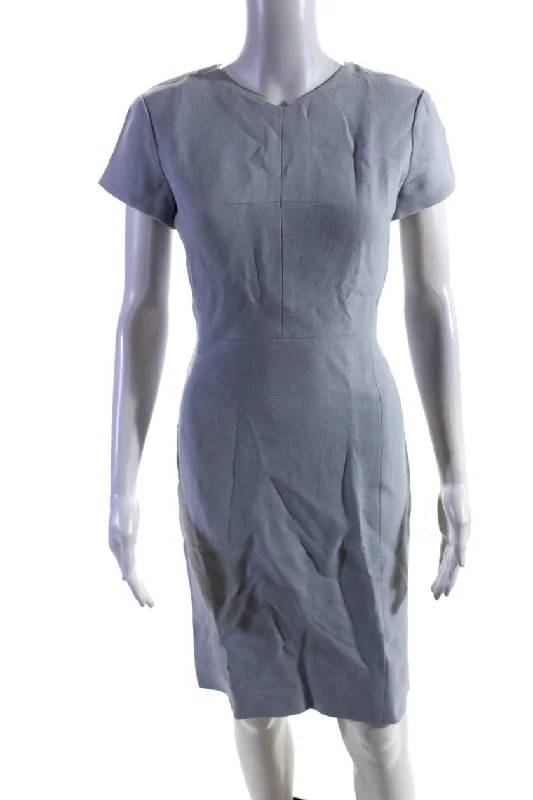 Women's Seasonal Garments Jason Wu Women's Short Sleeve V Neck Sheath Dress Light Blue