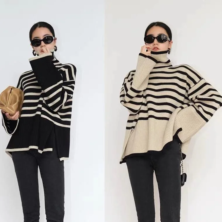 Casual Chic Clothing For Women Striped women Sweater dress