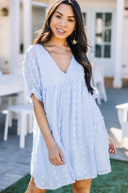 Online Impressions Boutique Remember The Days Light Blue Babydoll Dress