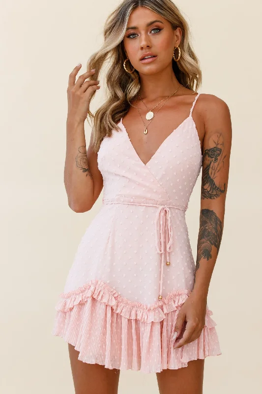 Flash Sale Event Erica Cami Strap Accordion Pleat Dress Hail Spot Nude