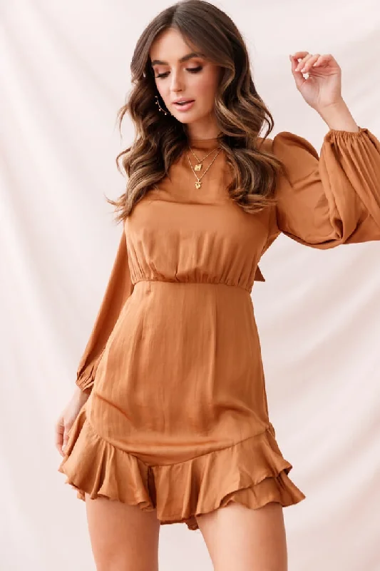 Formal Outfit For Women Sydney Double Bow Back Dress Copper