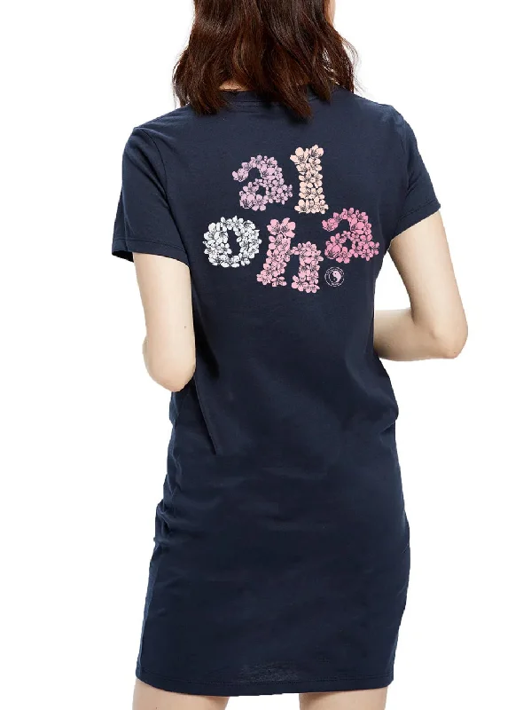 Women's Trendy Casual Outfit T&C Surf Sakura Cluster Tee Dress