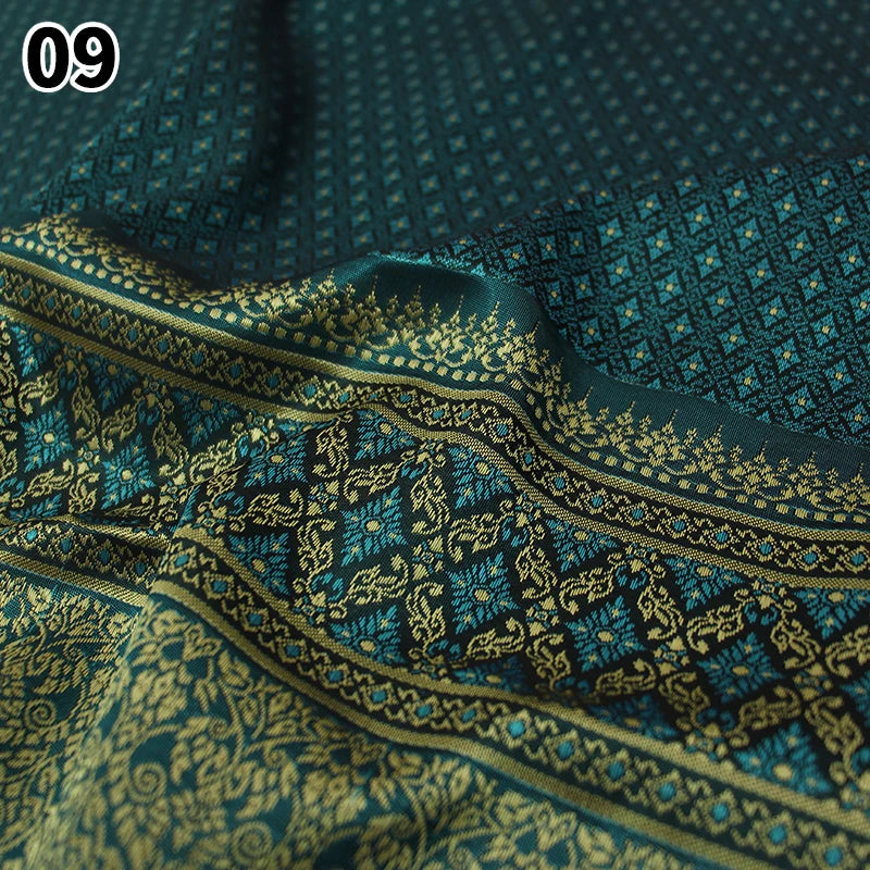 Vibrant Femme Fashion 100*100cm Ethnic Style Brocade Jacquard Fabric Southeast Asia Dai Thai Skirt Fabric For Diy Tube Dress Saree Folk Dance Costume Vibrant Femme Fashion 100*100cm Ethnic Style Brocade Jacquard Fabric Southeast Asia Dai Thai Skirt Fabric For Diy Tube Dress Saree Folk Dance Costume