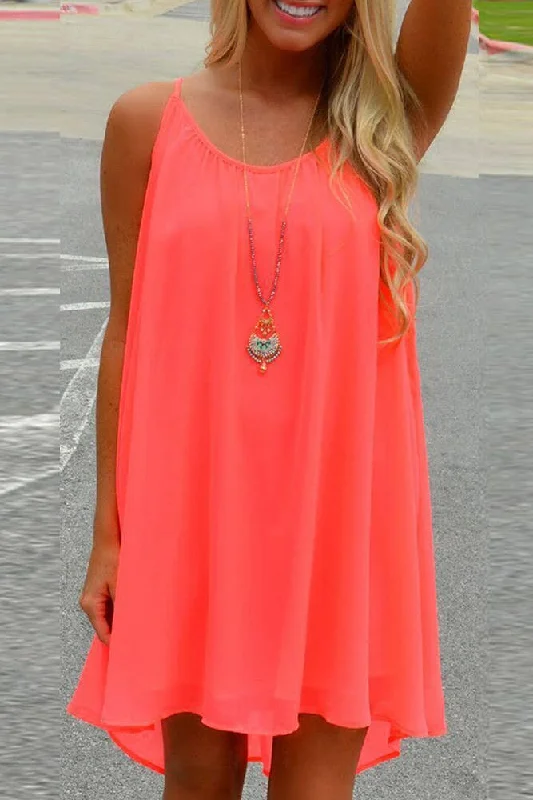 Women's Trendy Casual Clothes Mesh Backless Dress