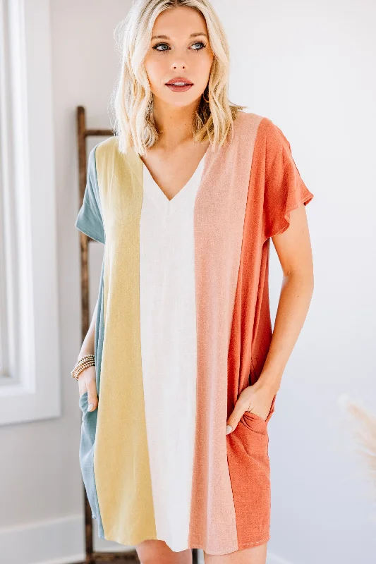 Timeless Women's Clothing All I Could Ask For Sea Green Colorblock Dress