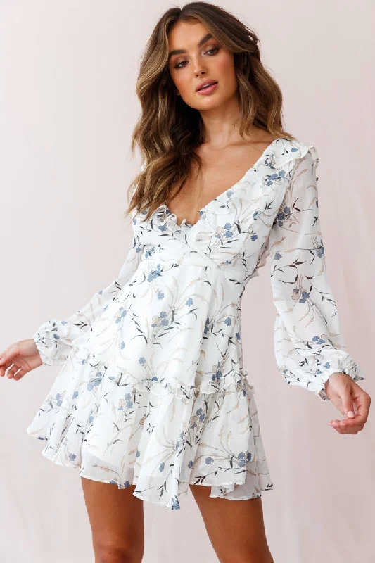 Holiday Gift Guide Sale Brentwood Lace Up Babydoll Dress White