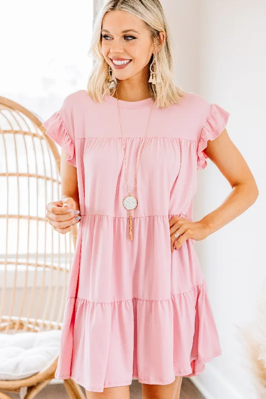 Women's Cozy Clothes Living For Love Rose Pink Tiered Dress