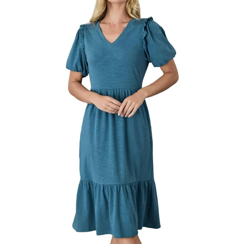 Fashion-forward Women's Wear Rochester Dress In Mallard Blue
