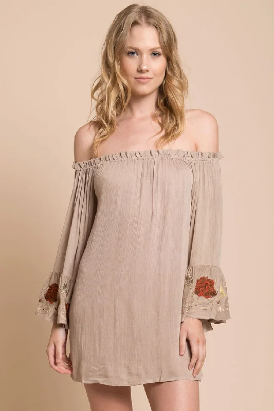 Women Fashion Aubree Loose Dress Taupe