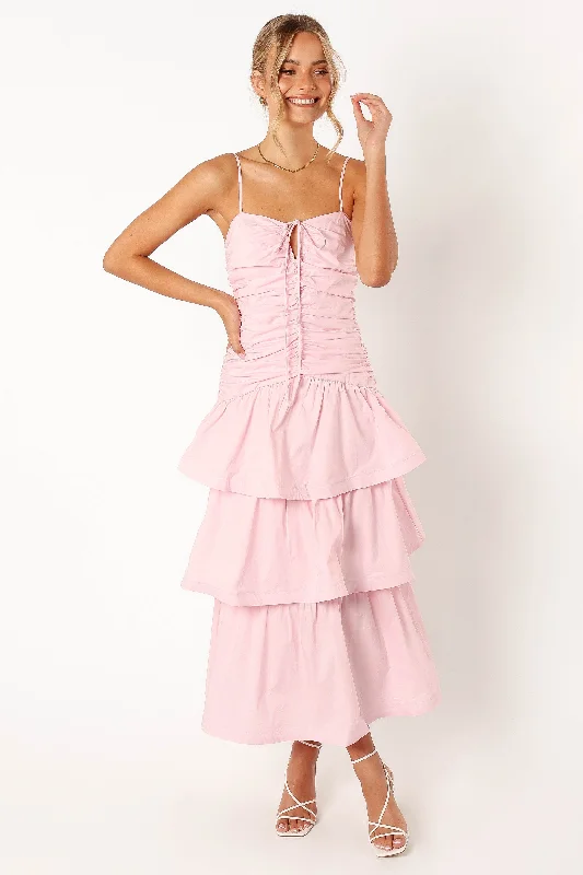 Women's Vacation Garments Perry Tiered Dress - Pink
