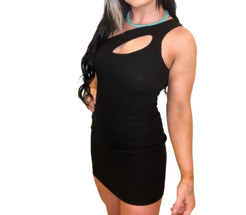 Flash Sales Today Secrets Out Cutout Dress In Black