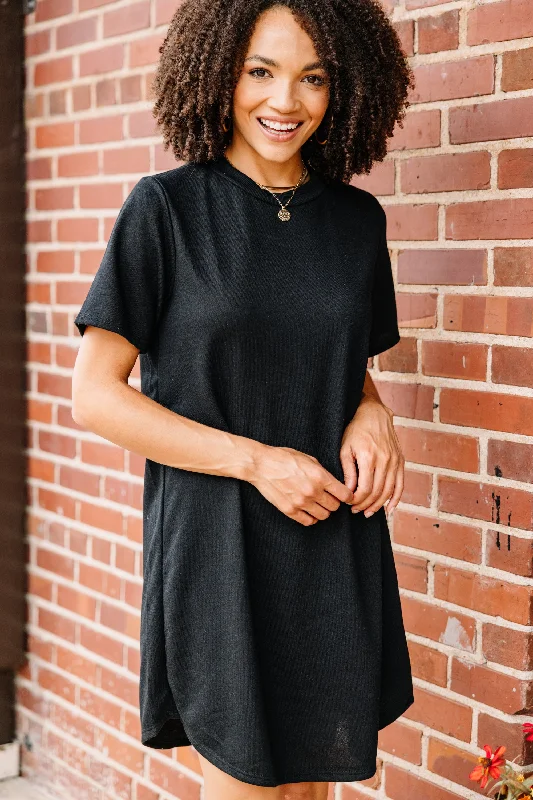 Effortless Chic for Women It's A Wonder Black T-shrit Dress