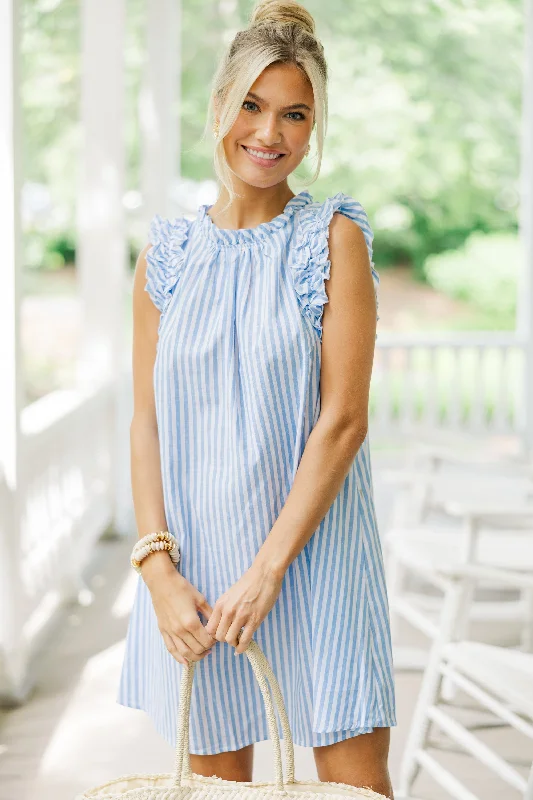 Casual Chic Clothing For Women On The Look Out Blue Striped Dress