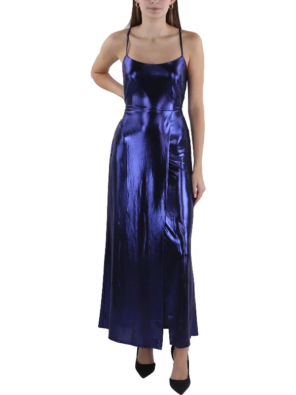 Women's Comfortable Lounge Outfit Ronja Womens Metallic Cocktail Slip Dress