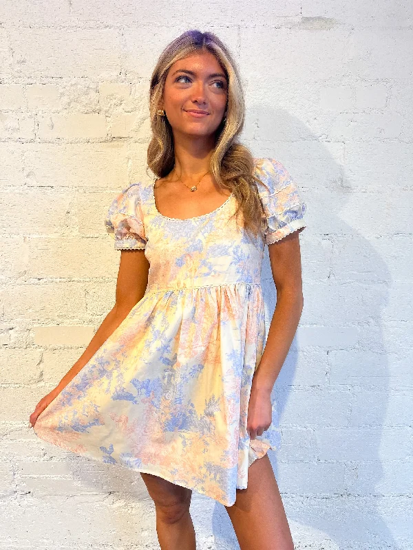 Versatile Women's Fashion Cream Blush Dress