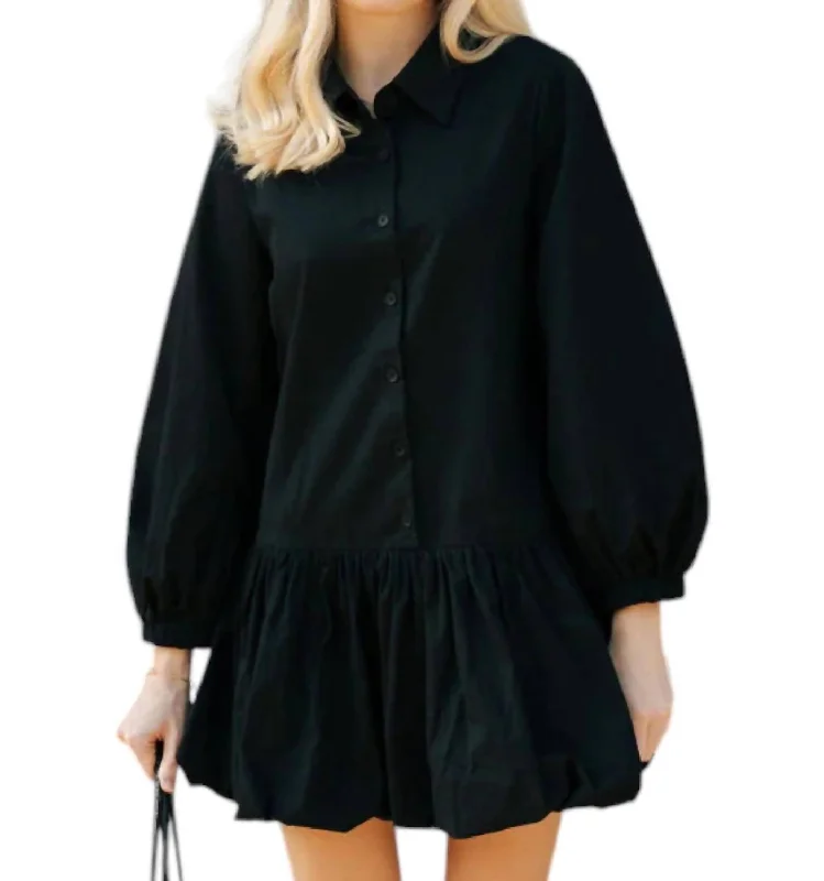 Flash Sale Clothing Bubble Hem Dress In Black