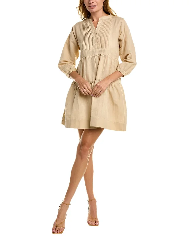 Bold Prints Casual Chic BINDU Andrea Linen-Blend Dress