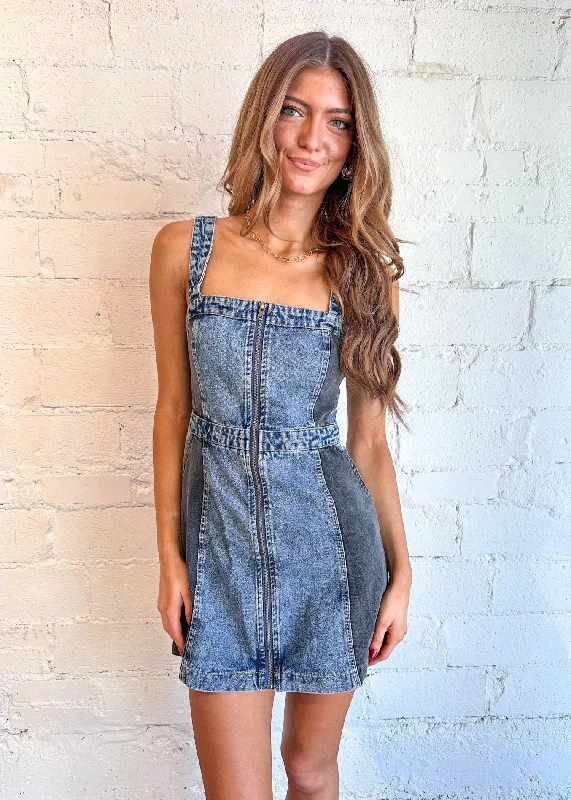 Glamorous Evening Wear Washed Denim Dress