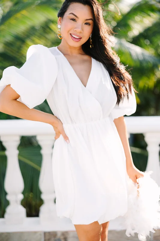 Women Clothes Feeling So Close Off White Bubble Dress