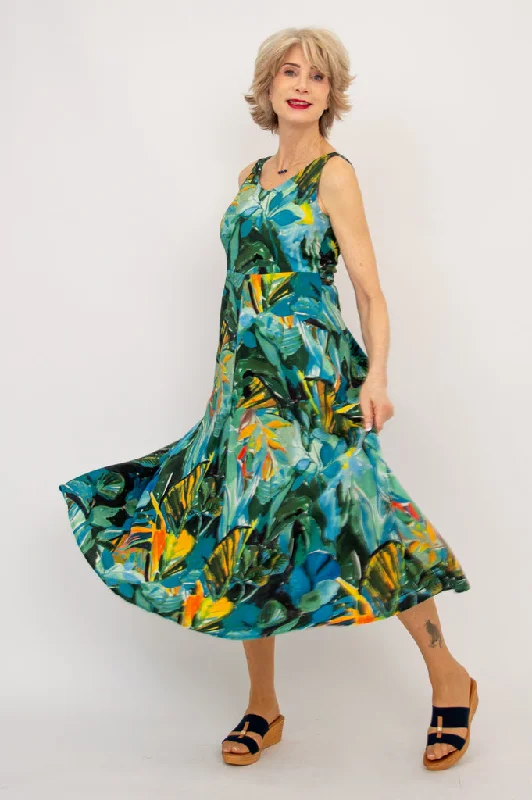 Women's Luxury Garments Coraline Dress, Greenroom, Linen Bamboo