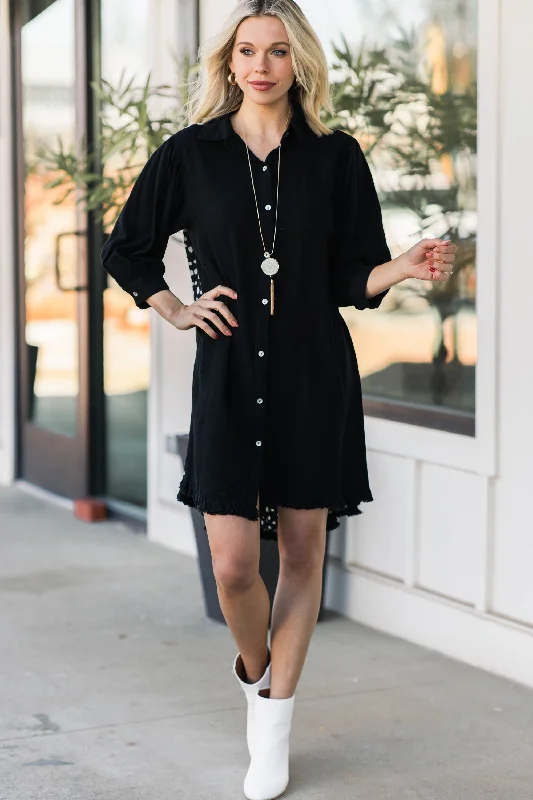 Women's Fashionable Clothing Sets I've Got You Black Leopard Dress