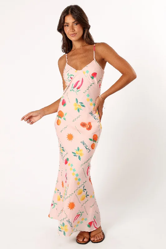 Tailored Clothing For Women Frutti Maxi Slip Dress - Peach