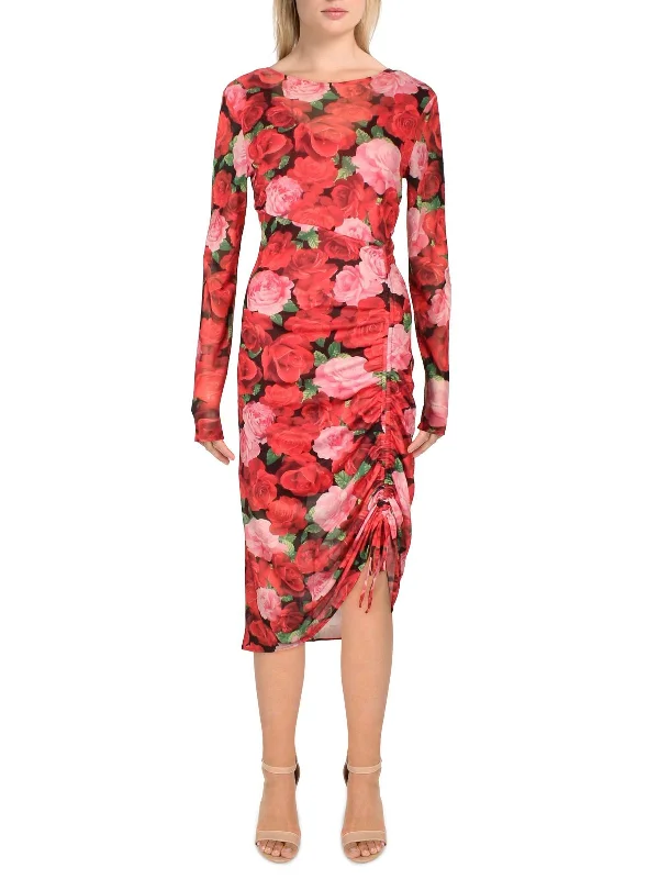 Women's Clothing For Holiday Travel Womens Party Animal Print Sheath Dress