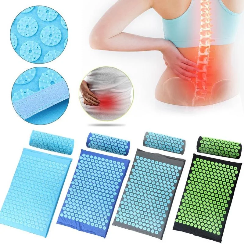 Save Big On The Best Yoga Accessories Acupressure Massager Mat Relaxation Relief Stress Tension Body Yoga Mat Relieve Body Stress Pain Spike Cushion Mat with Pillow