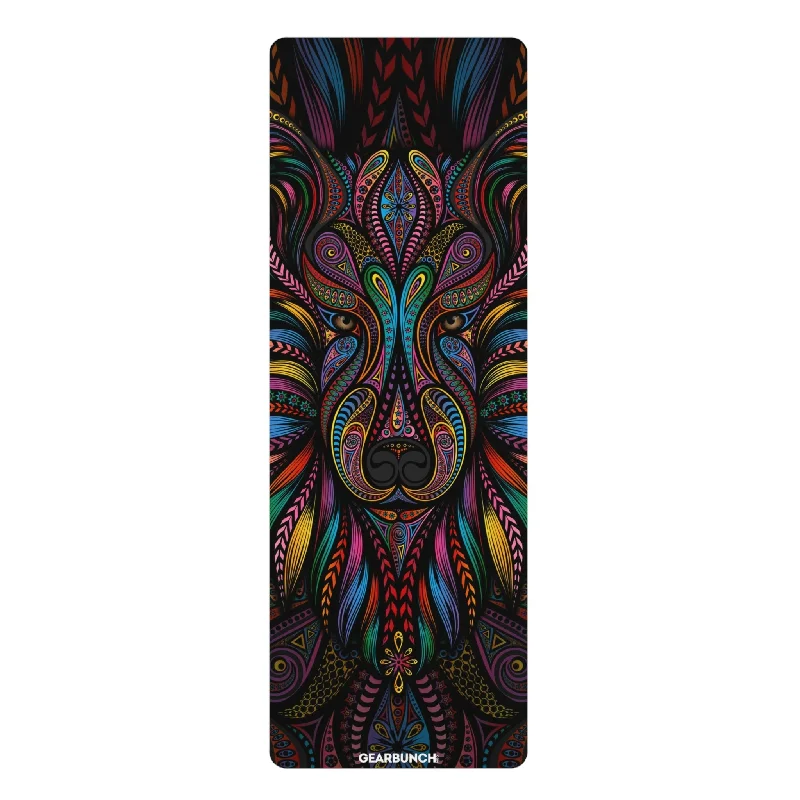 Strengthen Your Practice, Lower Your Costs GearBunch Colorful Wolf Yoga Mat