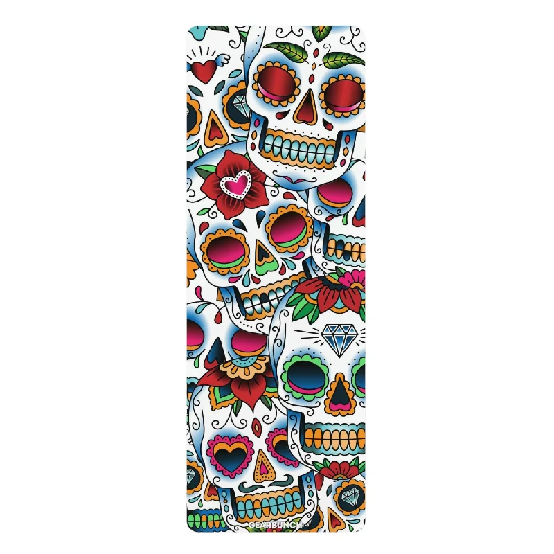 Unmissable Discounts On High-Quality Yoga Props GearBunch Sugar Skull Colorful Dead  Yoga Mat
