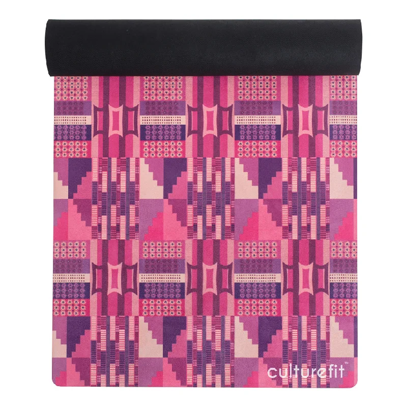 Stretch, Strengthen, And Save Today THE CULTURE FIT YOGA MAT: PINK KENTE
